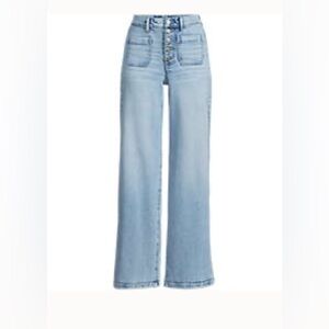 Lands' End Light Blue Highwaisted button fly Denim Jeans